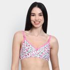 Ladies' 100% Cotton Non-Padded Bra, White, small image number null